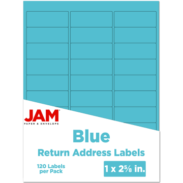 1 x 2 5/8 Return Address Labels - Blue