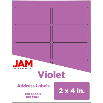 2 x 4 Address Labels - Violet Purple