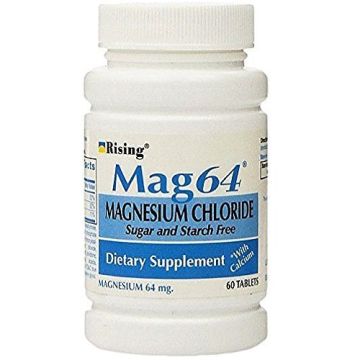 RISING Supplements & Health - Magnesium 64mg, 60 Tablets