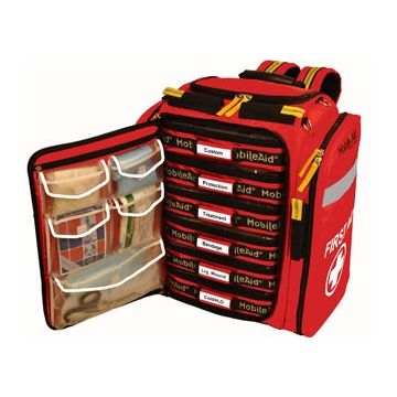 MobileAid Hi-Vis XL 200 Trauma First Aid Backpack Kit by LifeSecure