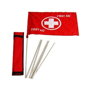 MobileAid First Aid Flag, Extension Pole, and Side-Pouch by LifeSecure