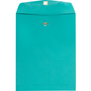 9 x 12 Open End Envelopes with Clasp - Sea Blue 24lb