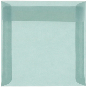 8 1/2 x 8 1/2 Square Envelopes - Ocean Blue Translucent 30lb
