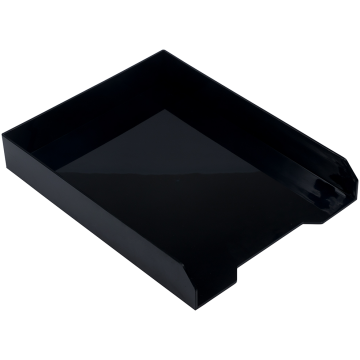Letter Paper Tray Desk Organizer - Black