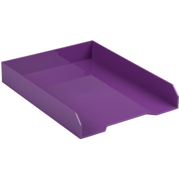 Letter Paper Tray Desk Organizer - Purple