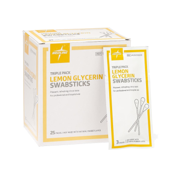Medline Lemon Glycerin Swabsticks