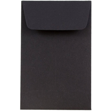 #1 Coin Envelopes (2 1/4 x 3 1/2) - Smooth Midnight Black 32lb