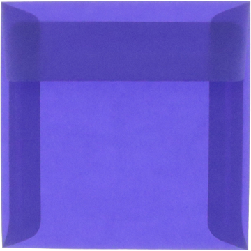 6 1/2 x 6 1/2 Square Envelopes - Primary Blue Translucent 30lb