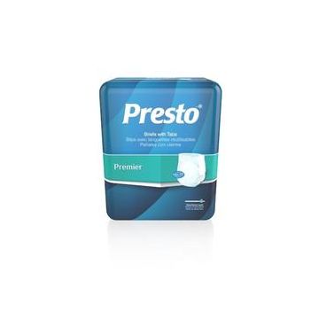 Moderate Absorbency Incontinence Brief, Breathable, Medium, 32" to 44" Waist, White - Pack of 16
