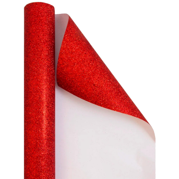 Glitter Wrapping Paper (25 Sq Ft) - Red