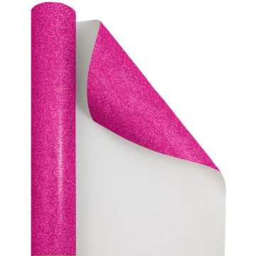 Glitter Wrapping Paper (25 Sq Ft) - Fuchsia