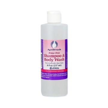 AprilFresh® Rinse Free Shampoo & Body Wash with Aloe Vera 8 oz Bottle with Flip-top Cap