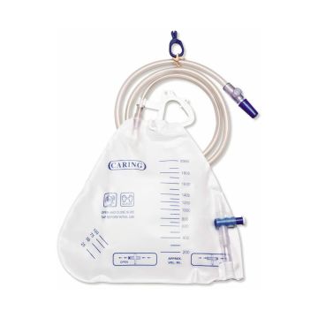 Urinary Drain Bag Medline Anti-Reflux Valve Sterile 2,000 mL Vinyl - EACH
