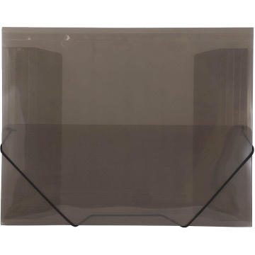 Letter Booklet Action Cases with Elastic - Smoke Gray