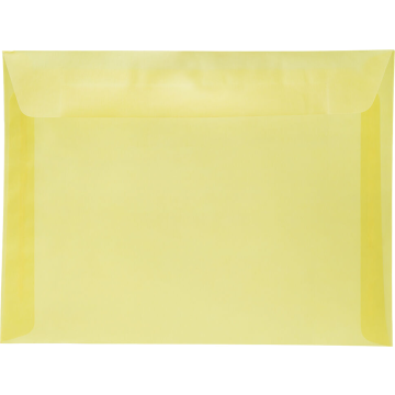9 x 12 Booklet Envelopes - Primary Yellow Translucent 30lb