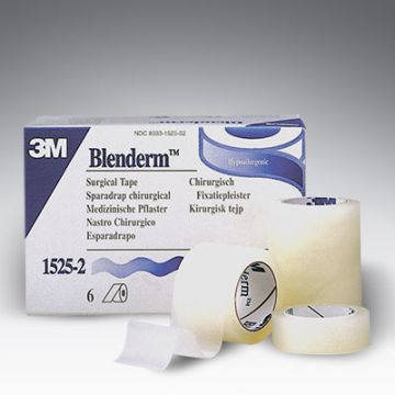 Blenderm Plastic Medical Tape Plastic by 3M - Box of 12 - 1 Inch X 10 Yards