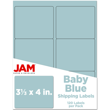 3 1/3 x 4 Shipping Labels - Baby Blue