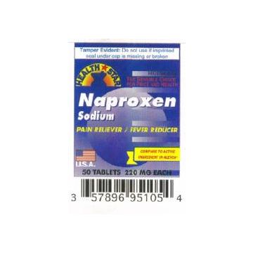 McKesson Naproxen Sodium Pain Relief, 220 mg Strength Tablet - Bottle of 50