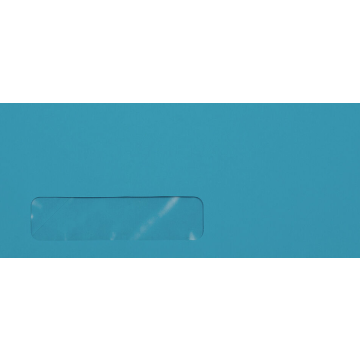 #10 Window Envelopes (4 1/8 x 9 1/2) - Pool Blue 32lb