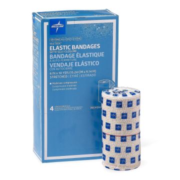 Elastic Bandage Matrix Double Hook and Loop Closure Natural NonSterile Medium Compression - 2 Inch X 5 Yard