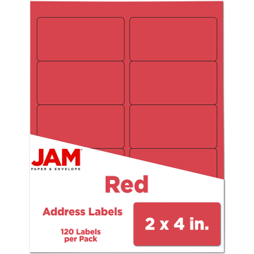 2 x 4 Address Labels - Red