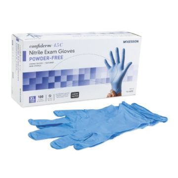 Confiderm® 4.5C Nitrile Exam Gloves - X-Small BOX of 100