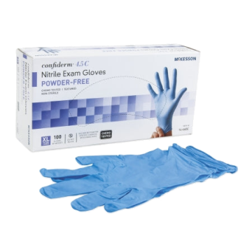 Confiderm® 4.5C Nitrile Exam Gloves - X-Small BOX of 100