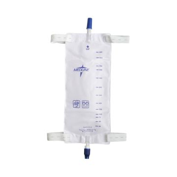 Urinary Leg Bag Medline® Anti-Reflux Valve Sterile 950 mL Vinyl