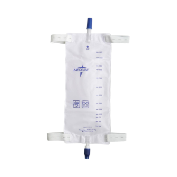 Urinary Leg Bag Medline® Anti-Reflux Valve Sterile 950 mL Vinyl