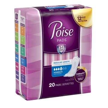 Bladder Control Pad Poise® 14.6 Inch Length Heavy Absorbency Sodium Polyacrylate Core One Size Fits Most - Case of 156