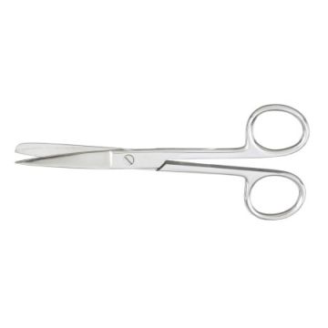 Operating Scissors McKesson 5-1/2 Inch Length Office Grade Stainless Steel Finger Ring Handle Straight - Each - Sharp Tip / Sharp Tip