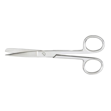 Operating Scissors McKesson 5-1/2 Inch Length Office Grade Stainless Steel Finger Ring Handle Straight - Each - Sharp Tip / Sharp Tip