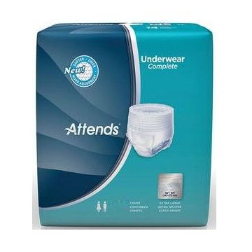 Attends Super Plus Absorbency Protective Underwears with Leakage Barriers - Large (44 in to 58 in, 170-210 lbs) Case of 72
