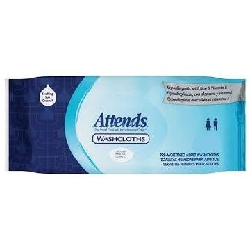 Attends Washcloths Wipe, Scented - Package of 48
