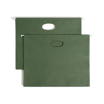 100% Recycled Hanging File Pockets - Standard Green / Legal / 10