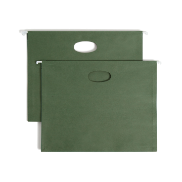 100% Recycled Hanging File Pockets - Standard Green / Legal / 10