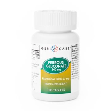 Mineral Supplement Iron 240 mg Strength Tablet 100 per Bottle