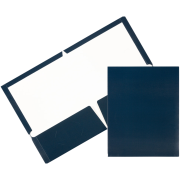 9 x 12 Standard Folders - Glossy Navy Blue