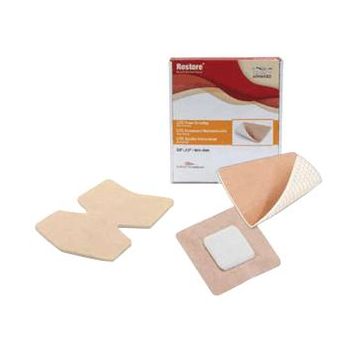 Restore Adhesive Foam Border Dressing - Box by Hollister - Box of 10, 4 inch x 4 inch with 2 inch x 2 inch Pad