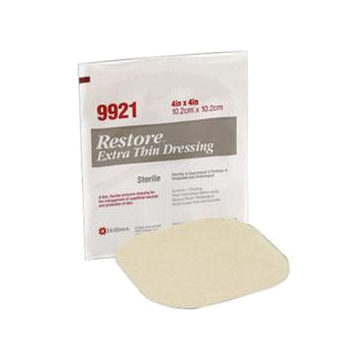 Extra Thin Hydrocolloid Dressing with Flexible Backing, Sterile, 8" x 8" - Box of 3