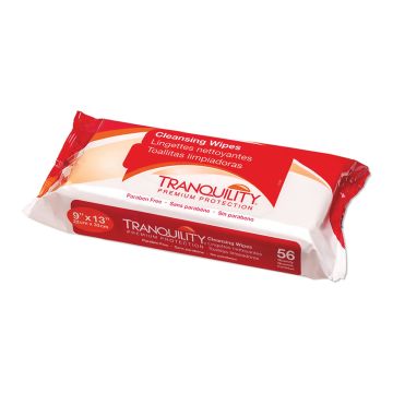 Tranquility Personal Cleansing Washcloths with Aloe - Case of 12-Packs of 56