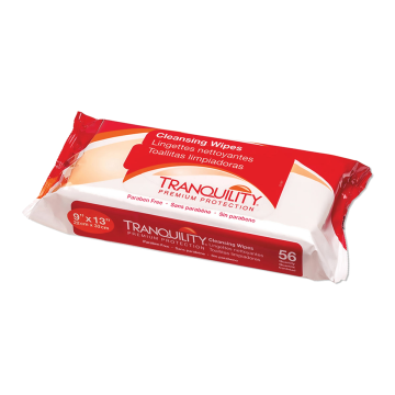 Tranquility Personal Cleansing Washcloths with Aloe - Case of 12-Packs of 56