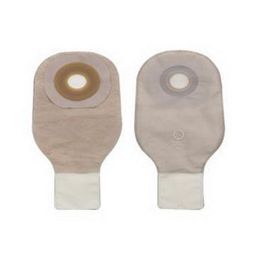 Premier 1-Piece Drainable Pouch with Clamp Closure, Transparent - Box of 10 - 1 inch Precut
