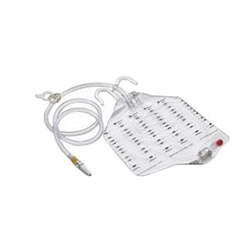 Hollister Bedside Drainage Collector System with Anti-Reflux Valve, 12 inch L, 2000mL