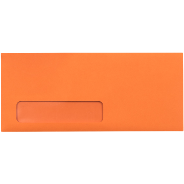 #10 Window Envelopes (4 1/8 x 9 1/2) - Mandarin Orange 32lb