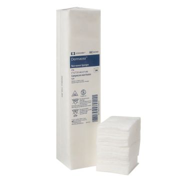 Dermacea Gauze Sponges 4 Ply, 2" x 2", 100% Cotton - Box of 200 by Covidien/Kendall