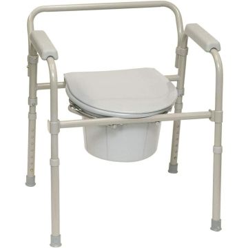 Three-in-One Folding Commode
