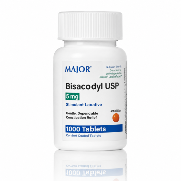 MAJOR Laxatives - Bisacodyl 5mg, 1000 Tablets (Generic Dulcolax)