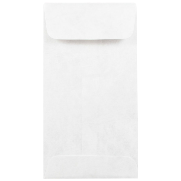 #7 Coin Envelopes (3 1/2 x 6 1/2) - White Tyvek 14lb