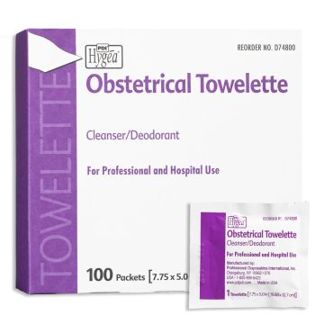 Obstetrical Cleansing Towelette Hygea - Box of 100